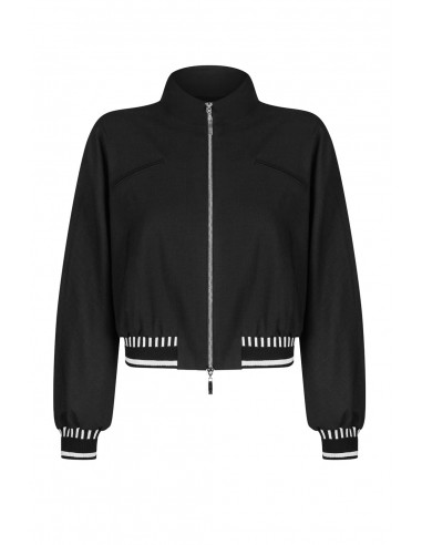 Bomber Jacket with Knitted Cuffs