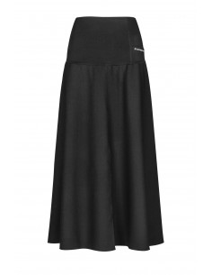 Flared Midi Skirt with a Slit