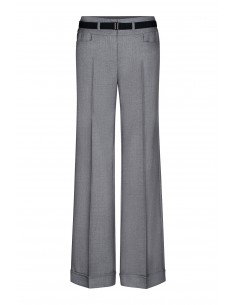 Wide trousers with cuffs