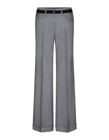 Wide trousers with cuffs