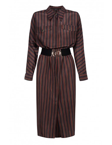 Shirtdress with a waist accentuated...